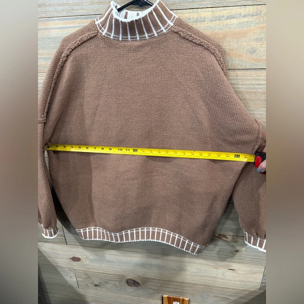 SHEIN Camel Turtleneck Sweater - Picture 4 of 4